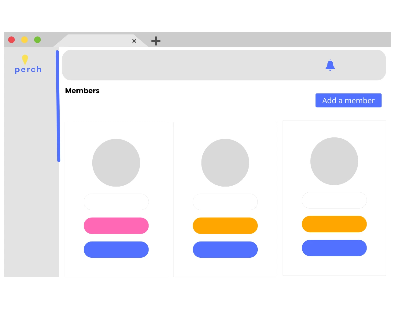 Member dashboard showing bookings, invoices and workspace account management