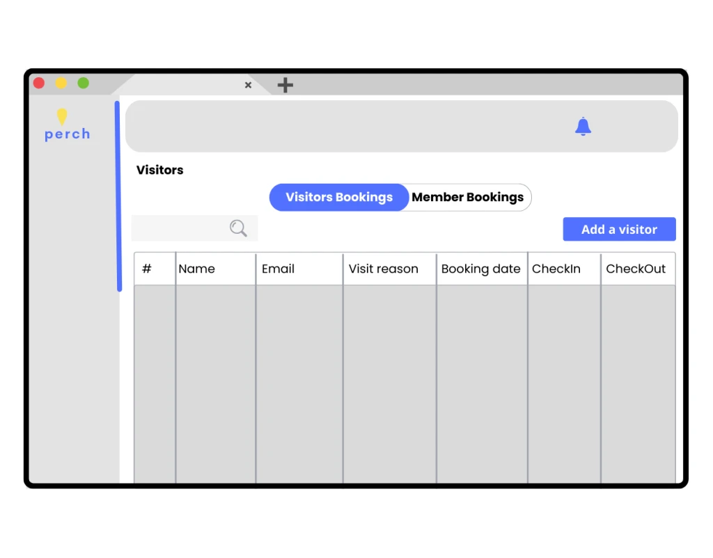 Visitor management system for coworking space check-in and tracking